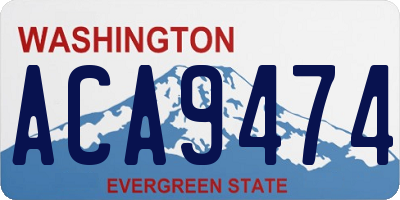 WA license plate ACA9474