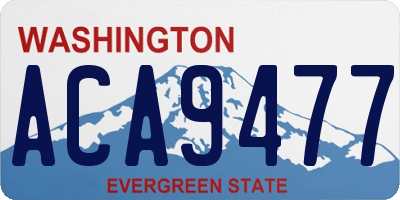 WA license plate ACA9477