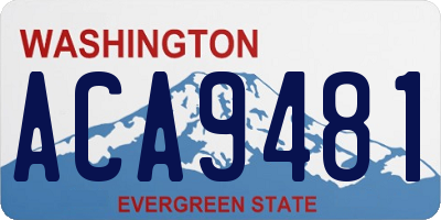WA license plate ACA9481