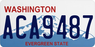 WA license plate ACA9487