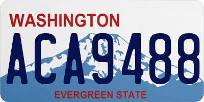 WA license plate ACA9488