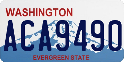 WA license plate ACA9490