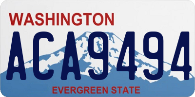 WA license plate ACA9494