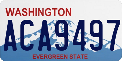 WA license plate ACA9497