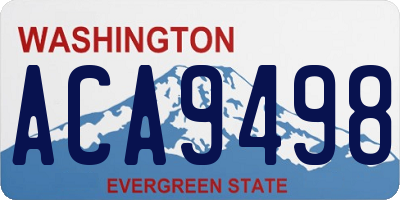 WA license plate ACA9498