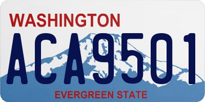 WA license plate ACA9501
