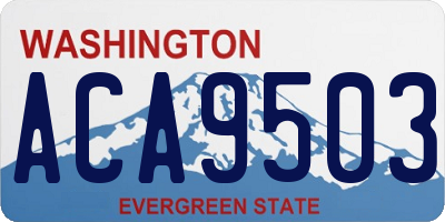 WA license plate ACA9503