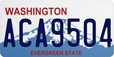 WA license plate ACA9504