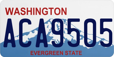 WA license plate ACA9505