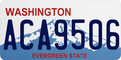 WA license plate ACA9506