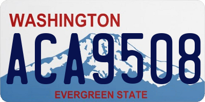 WA license plate ACA9508