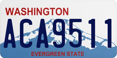 WA license plate ACA9511