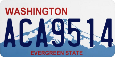 WA license plate ACA9514