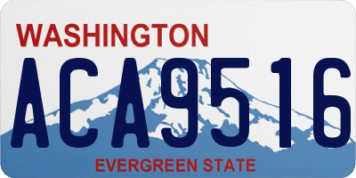 WA license plate ACA9516