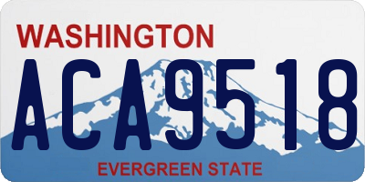 WA license plate ACA9518