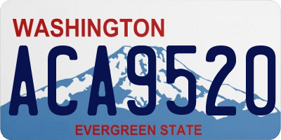 WA license plate ACA9520