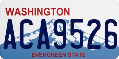 WA license plate ACA9526