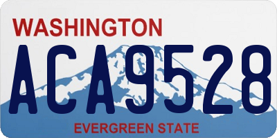 WA license plate ACA9528