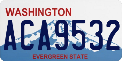 WA license plate ACA9532
