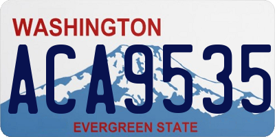 WA license plate ACA9535