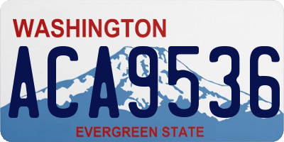 WA license plate ACA9536
