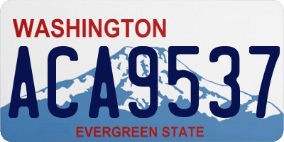 WA license plate ACA9537