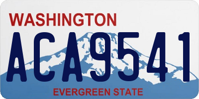 WA license plate ACA9541