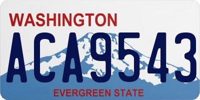 WA license plate ACA9543