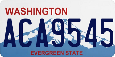 WA license plate ACA9545