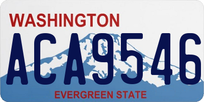 WA license plate ACA9546