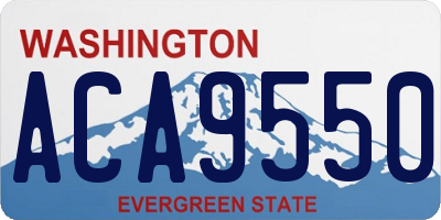 WA license plate ACA9550