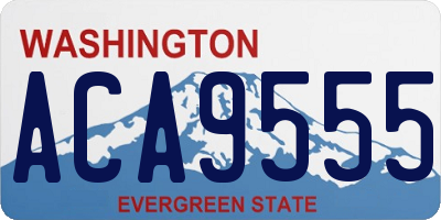 WA license plate ACA9555