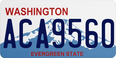 WA license plate ACA9560