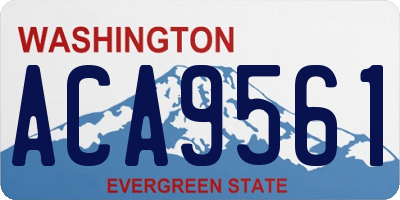 WA license plate ACA9561