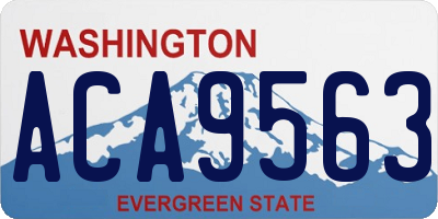 WA license plate ACA9563