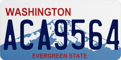 WA license plate ACA9564