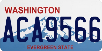 WA license plate ACA9566
