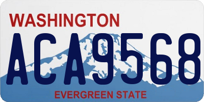 WA license plate ACA9568