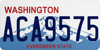 WA license plate ACA9575
