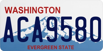 WA license plate ACA9580