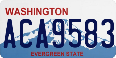 WA license plate ACA9583