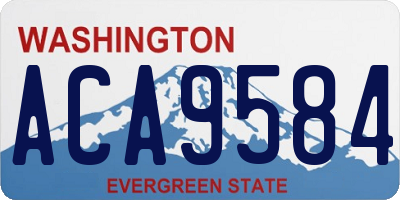 WA license plate ACA9584