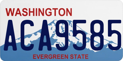 WA license plate ACA9585