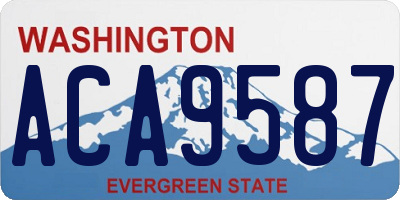 WA license plate ACA9587