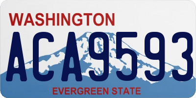 WA license plate ACA9593
