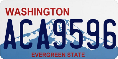 WA license plate ACA9596