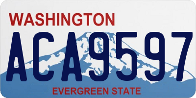 WA license plate ACA9597