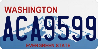 WA license plate ACA9599