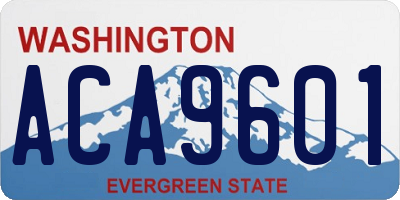 WA license plate ACA9601