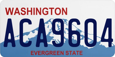 WA license plate ACA9604